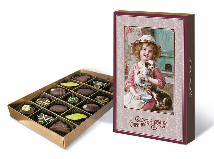 Набор шоколадных конфет «Старинная открытка»