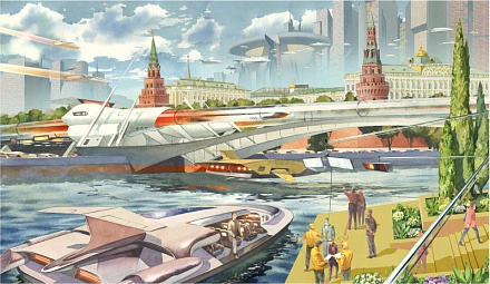 Подарок «Красного Октября» столице – выставка «Москва будущего глазами художников»